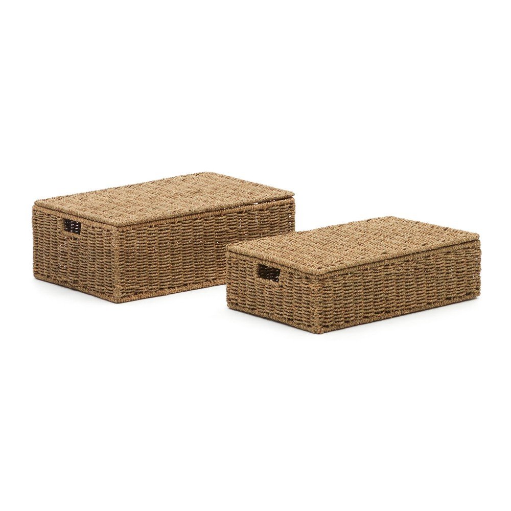 Koszyki zestaw 2 szt. z trawy morskiej 40x60x21 cm Tossa – Kave Home