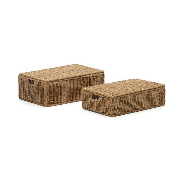 Koszyki zestaw 2 szt. z trawy morskiej 40x60x21 cm Tossa – Kave Home