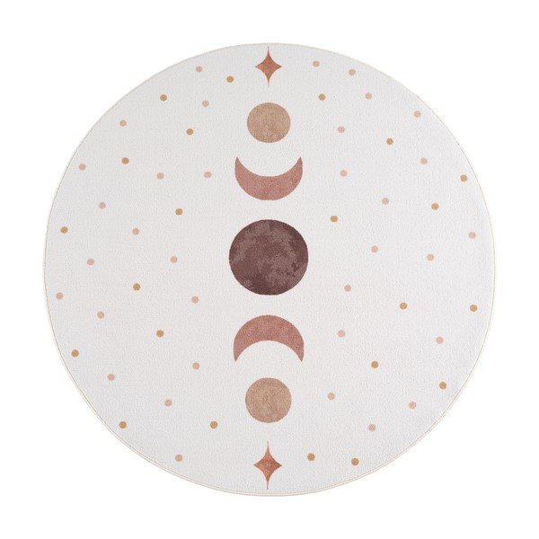 Kremowy dywan dziecięcy odpowiedni do prania ø120 cm Coco 1136 – Ayyildiz Carpets