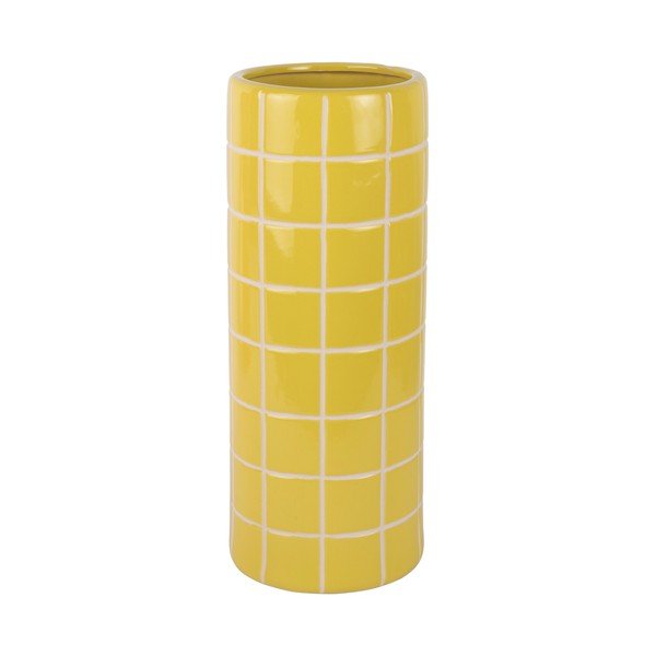 Żółty ceramiczny wazon (wysokość 40 cm) Retro Tiles – PT LIVING