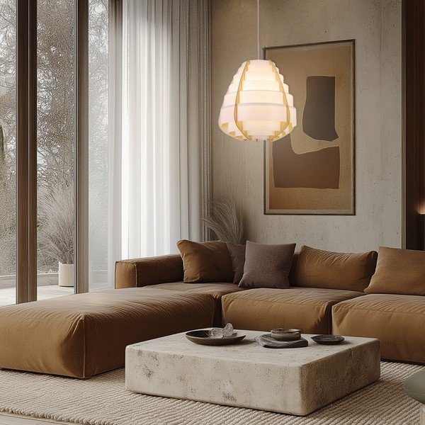 Biała lampa wisząca Nagoja – Candellux Lighting-image-1