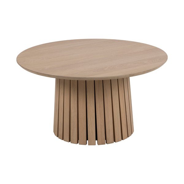 Okrągły stolik w dekorze dębu ø 80 cm Christo – Actona-image-2