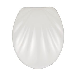 Biała deska sedesowa wolnoopadająca Wenko Premium Sea Shell, 45,5x38 cm
