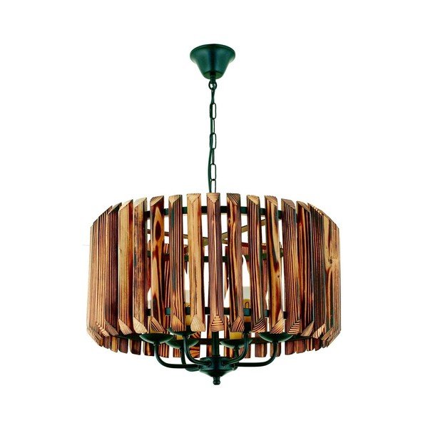 Lampa wisząca z drewna grabu Siesta