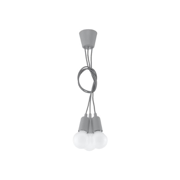 Szara lampa wisząca ø 15 cm Rene – Nice Lamps