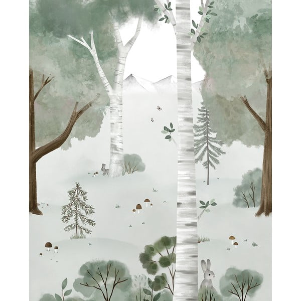 Tapeta dziecięca 200 cm x 248 cm Birch Forest – Lilipinso