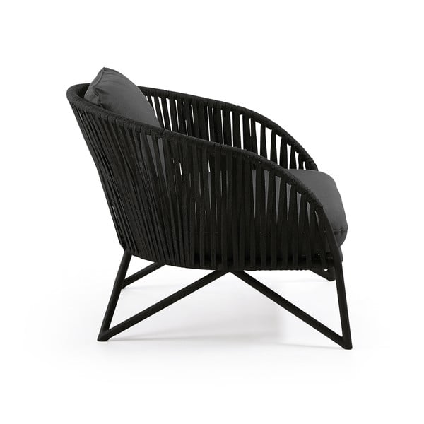Czarny fotel ogrodowy Kave Home Branzie-image-3