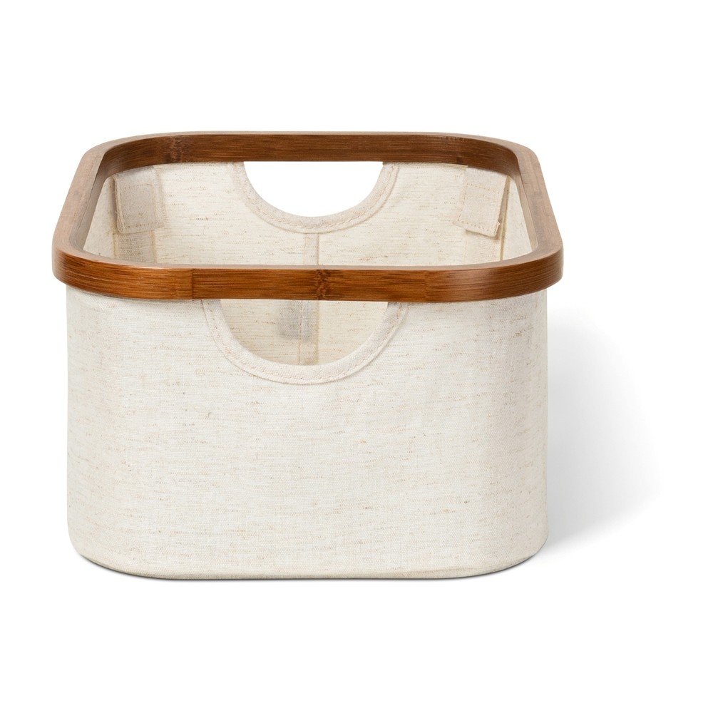 Kremowy tekstylny pojemnik 38x26x16 cm Bamboo/Linen – Bigso (zdjęcie 6)