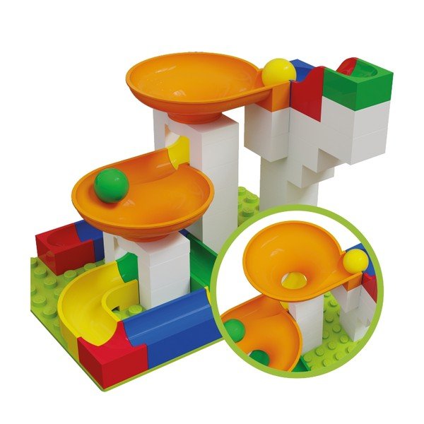 Zestaw dodatkowych elementów do budowy toru kulkowego Hubelino, 44 szt.-image-1