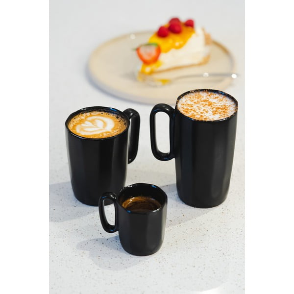 Czarne kamionkowe kubki zestaw 2 szt. 250 ml Fuori – Vialli Design-image-4