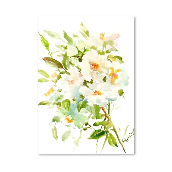 Plakat White Flowers (projekt Suren Nersisyan)