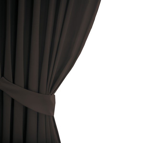 Brązowa zasłona AmeliaHome Eyelets Brown, 140x245 cm