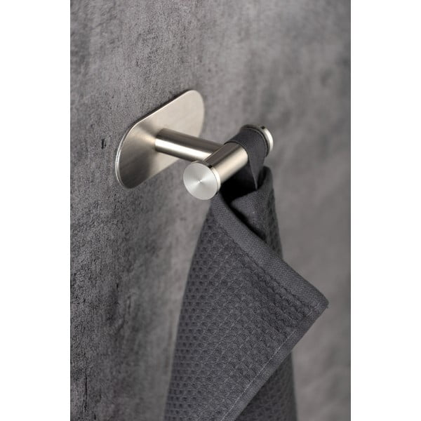 Podwójny haczyk ścienny z matowej stali nierdzewnej Wenko Turbo-Loc® Orea-image-3