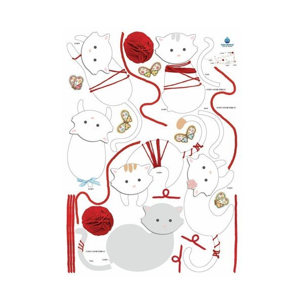 Naklejka Ambiance Cats and balls, 30 cm-image-2