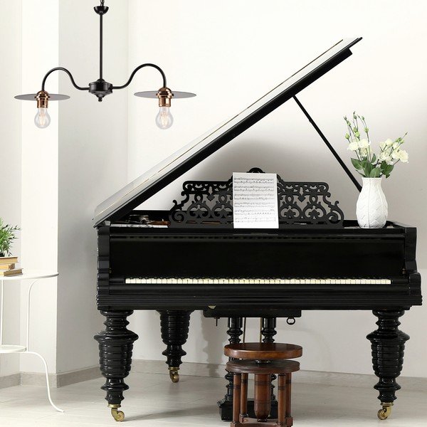 Czarna lampa wisząca − LAMKUR-image-3