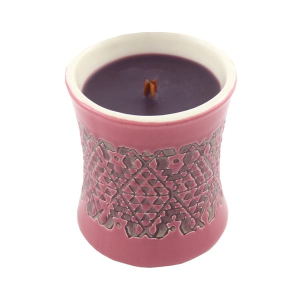 Świeczka o zapachu fig w ceramicznym świeczniku WoodWick, 40 h