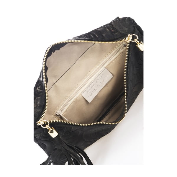 Czarna skórzana kopertówka Lisa Minardi Silvia-image-3