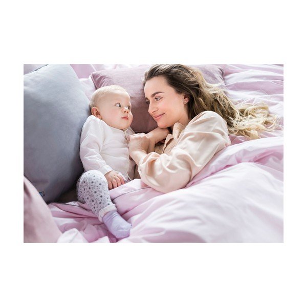 Różowa poszwa na kołdrę dwuosobowa/przedłużona z bawełny egipskiej 200x220 cm Peonia – WeLoveBeds-image-2