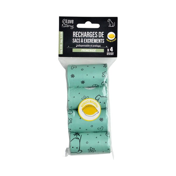 Worki na psie odchody 4 szt. – Love Story