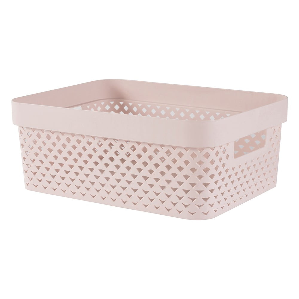 Jasnoróżowy plastikowy pojemnik 36x27x14 cm Pure – Curver