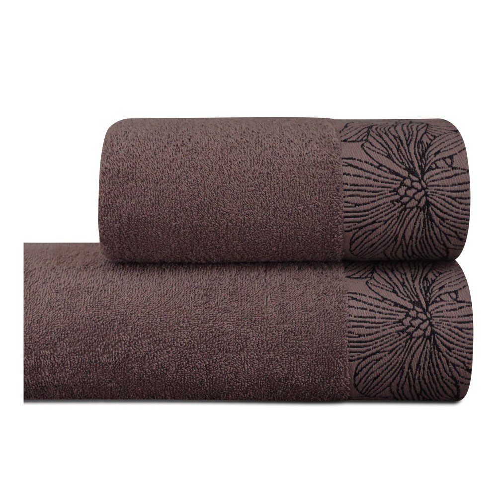 Brązowy bawełniany ręcznik kąpielowy frotte 70x140 cm Valencia – My House (zdjęcie 3)
