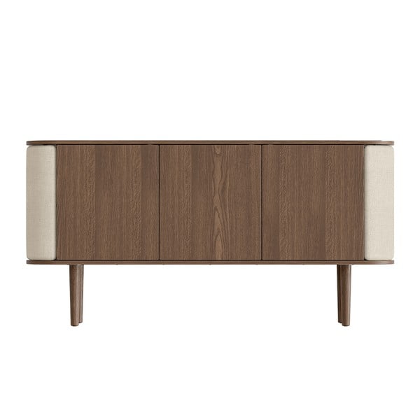 Brązowo-beżowa niska komoda w dekorze dębu 150x75 cm Treasures – UMAGE-image-3