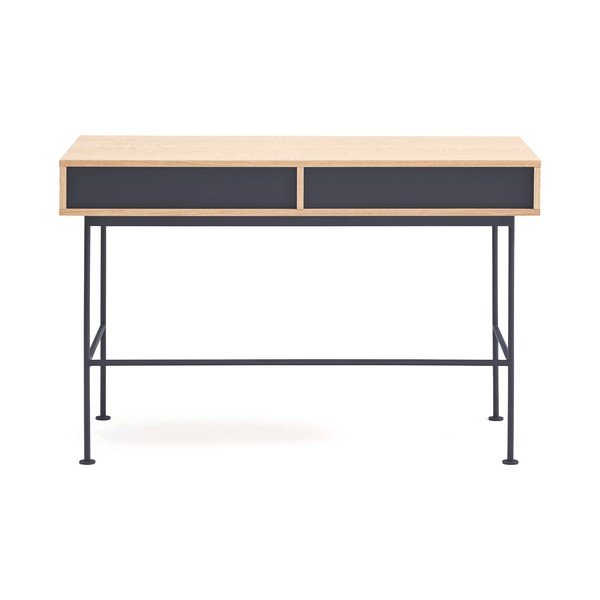 Biurko z blatem w dekorze dębu 60x120 cm Yoko – Teulat-image-4