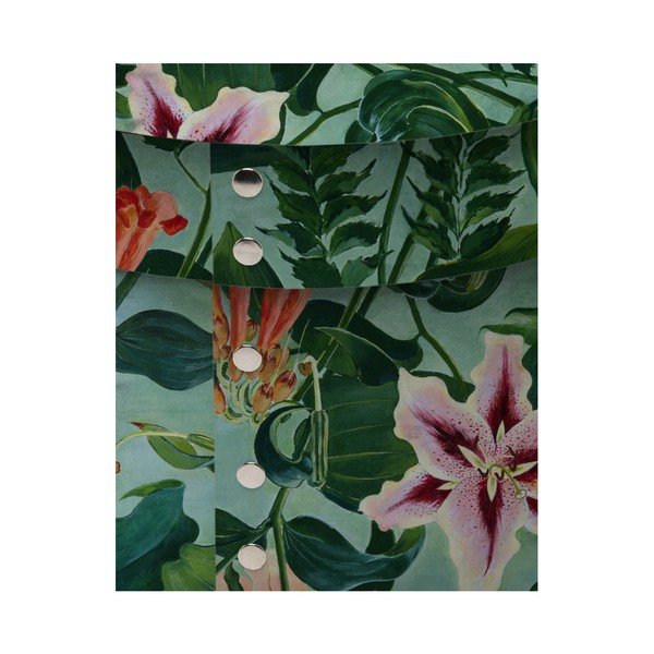 Zestaw 2 okrągłych pojemników z aksamitu Velvet Atelier Flowers-image-2