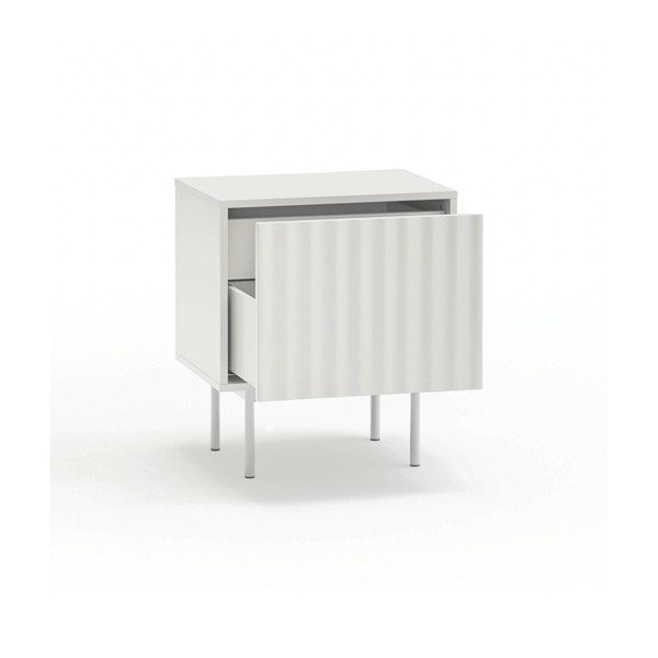 Biała szafka nocna z matowym wykończeniem Sierra – Teulat-image-3