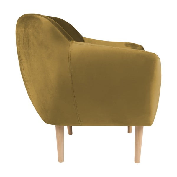 Musztardowy fotel Mazzini Sofas Benito-image-4