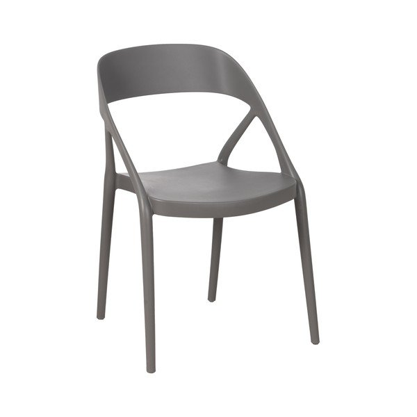 Szare plastikowe krzesła zestaw 2 szt. – Ixia