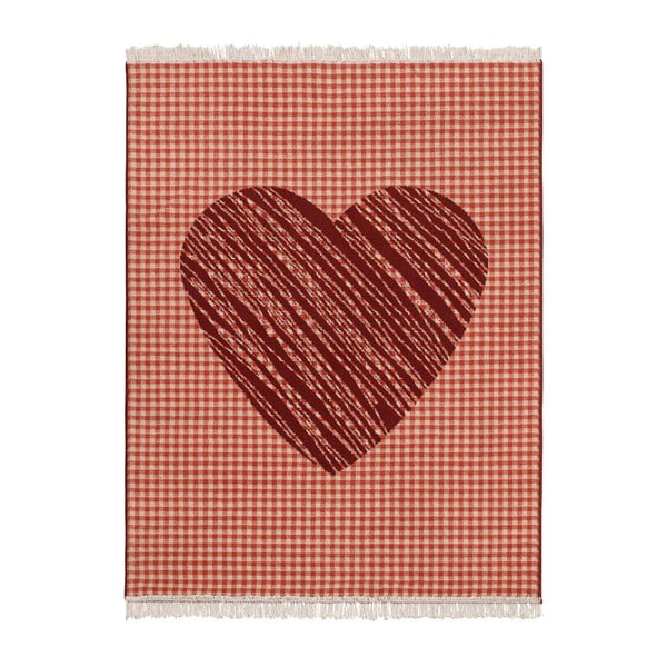 Dywan Fringe - czerwone serce, 140x200 cm