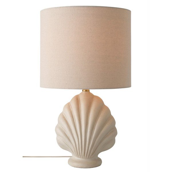 Biała/beżowa lampa stołowa z żywicy polimerowej (wysokość 58 cm) Shelley – Ellos Home