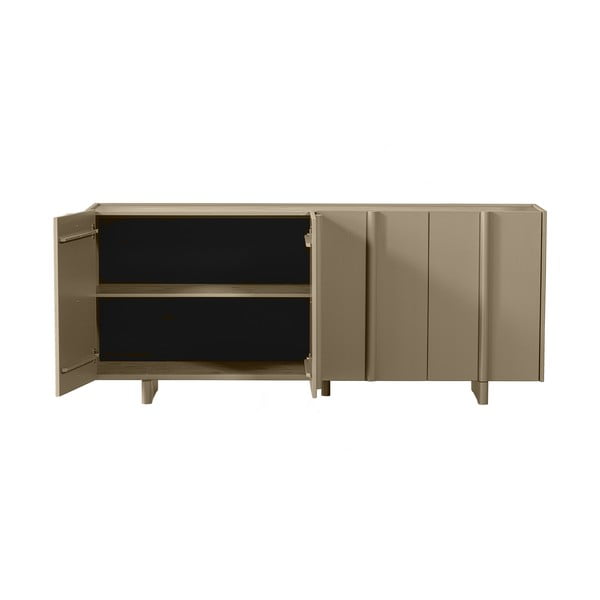 Beżowa niska komoda z litego drewna sosnowego 200x85 cm Basu – WOOOD-image-2