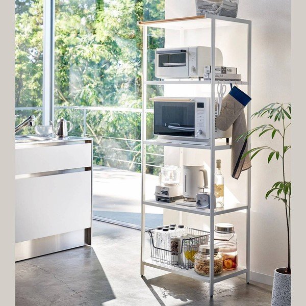 Stalowy regał w matowym białym kolorze 60x170x46,5 cm Tower – YAMAZAKI-image-1