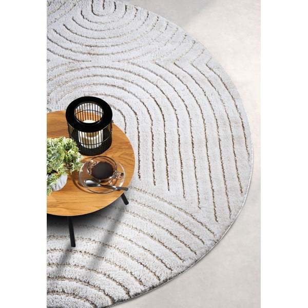 Biały okrągły dywan ø 160 cm Panglao New York White – Elle Decoration-image-2