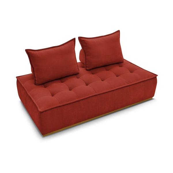 Ceglasta sofa z tkaniny szenilowej 175 cm Elisa – Bobochic Paris-image-4