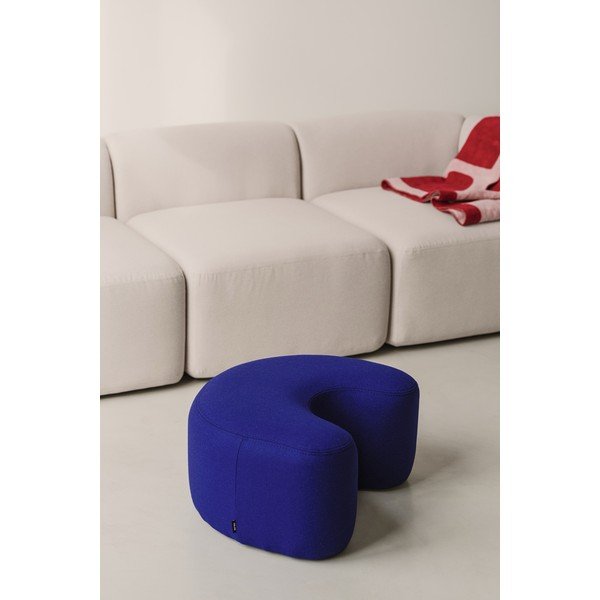 Niebieski wełniany puf Ü – noo.ma-image-1
