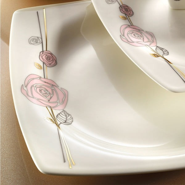 Komplet naczyń porcelanowych 28-częściowy Kutahya Sonya-image-1