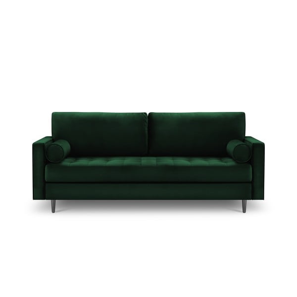 Zielona aksamitna sofa Milo Casa Santo, 219 cm