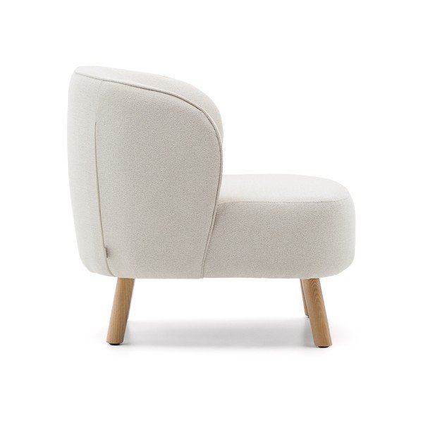 Kremowy fotel z tkaniny szenilowej Ulit – Kave Home-image-3