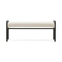 Czarno-kremowa ławka z tkaniny szenilowej Macaret – Kave Home