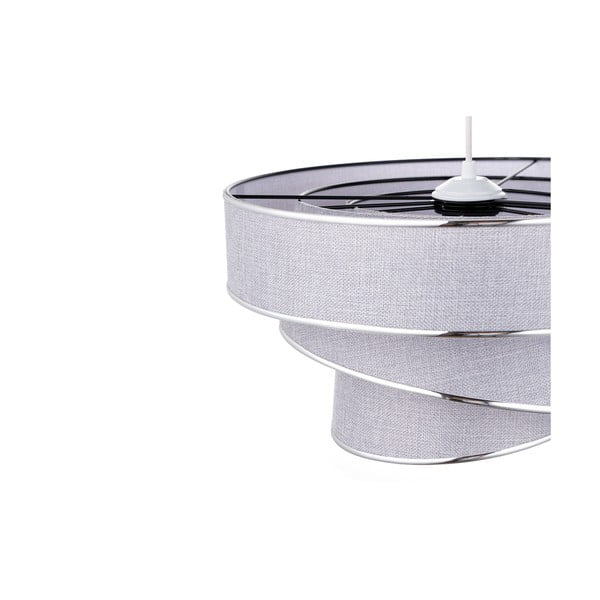 Lampa wisząca w szaro-srebrnym kolorze z tekstylnym kloszem ø 40 cm Couper – Opviq lights-image-2