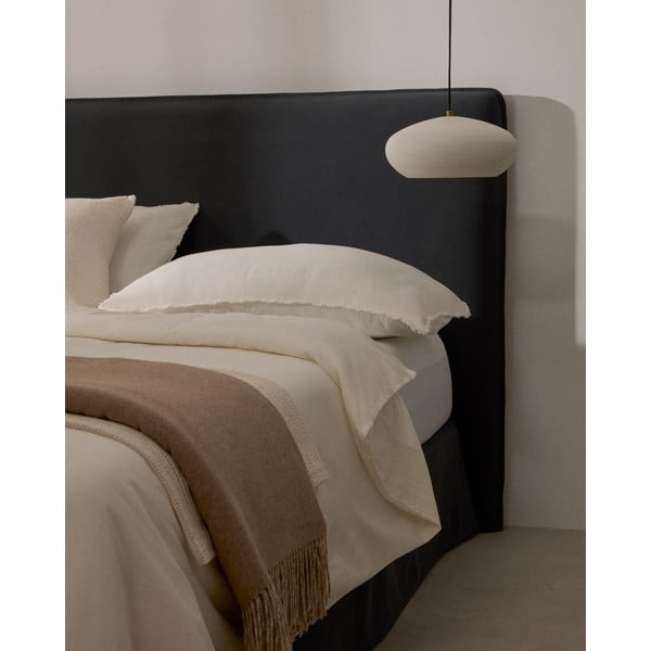 Antracytowy tapicerowany zagłówek 180x118 cm Jaira – Kave Home-image-2