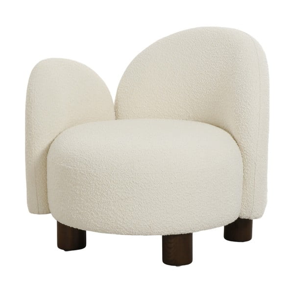 Biały fotel z materiału bouclé Honolulu – House Nordic-image-2