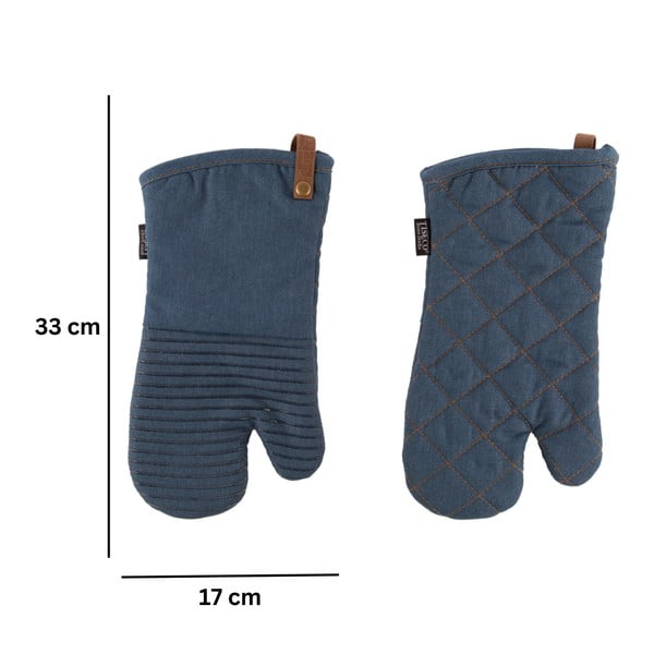 Rękawice kuchenne zestaw 2 szt. Indigo – Tiseco Home Studio-image-4