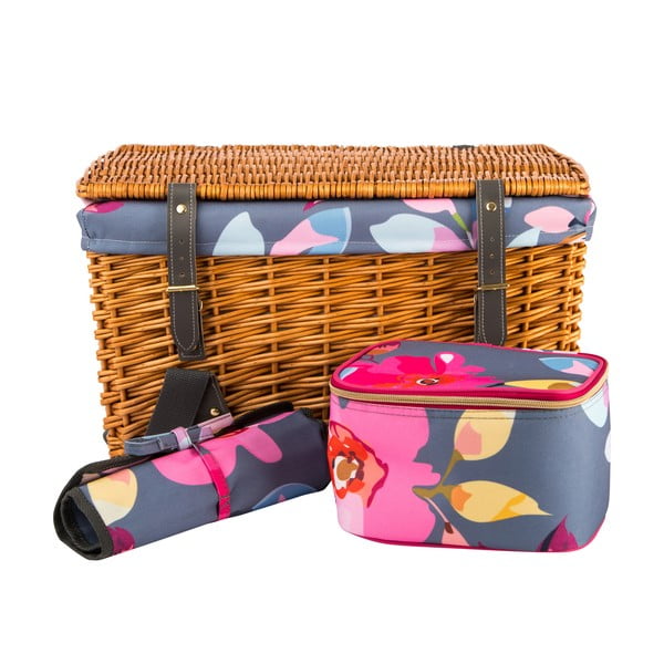 Wiklinowy kosz piknikowy z wyposażeniem dla 4 osób Navigate Basket-image-1