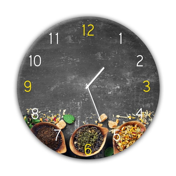 Zegar ścienny Styler Glassclock Tea, ⌀ 30 cm