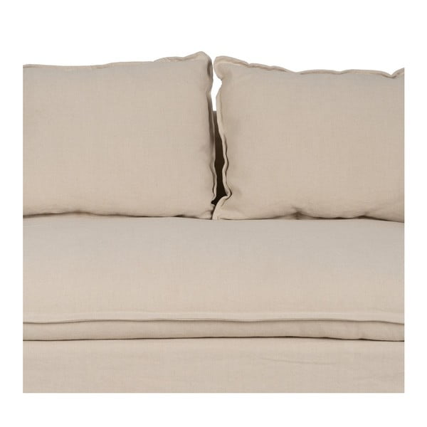 Kremowa lniana sofa 160 cm – Ixia-image-4