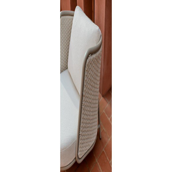 Kremowy/szarobrązowy tapicerowany fotel ogrodowy Sedalis – Kave Home-image-3